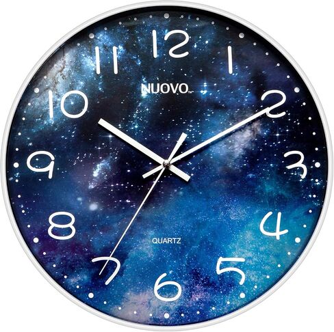 10 Inch Wooden Round Wall Clock Silent & Non-Ticking Retro Wall Clock Operated for Living Room Bedroom Kitchen(26 cm/ 10") in Kuwait