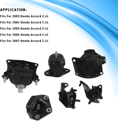 مجموعة حوامل المحرك تناسب Honda Accord 2.4L 2003-2007 أجزاء ما بعد السوق ضمان سنة واحدة، حوامل محرك المحرك A4526HY A4517 A4509 A4542 A4516 A4510 in Kuwait