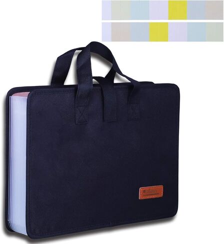 Antner 13 جيوب توسيع مجلد المستندات منظم المستندات مع مقبض، سعة كبيرة منظم الملفات الأكورديان المحمولة مجلدات الملفات بحجم A4 للمكتب أو الأعمال أو المدرسة أو المنزل، أسود in Kuwait