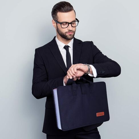 Antner 13 جيوب توسيع مجلد المستندات منظم المستندات مع مقبض، سعة كبيرة منظم الملفات الأكورديان المحمولة مجلدات الملفات بحجم A4 للمكتب أو الأعمال أو المدرسة أو المنزل، أسود in Kuwait