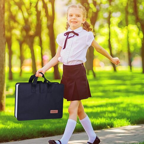 Antner 13 جيوب توسيع مجلد المستندات منظم المستندات مع مقبض، سعة كبيرة منظم الملفات الأكورديان المحمولة مجلدات الملفات بحجم A4 للمكتب أو الأعمال أو المدرسة أو المنزل، أسود in Kuwait