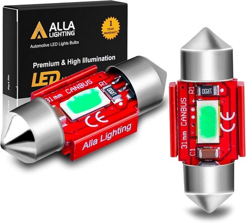 Alla Lighting 31mm DE3021 DE3022 LED Festoon Bulbs, 6000K Xenon White CAN-Bus Interior Dome, Map, Trunk, Step Courtesy Lights Lamps in Saudi Arabia