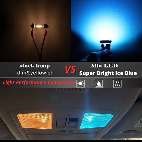 Alla Lighting 31mm DE3021 DE3022 LED Festoon Bulbs, 6000K Xenon White CAN-Bus Interior Dome, Map, Trunk, Step Courtesy Lights Lamps in Saudi Arabia