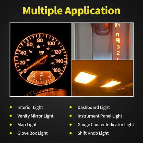 20 قطعة T5 LED لمبات أضواء لوحة القيادة 3030 شرائح 74 37 27 17 2721 بدائل للوحة العدادات ذات القبة الداخلية، 6000 كلفن أبيض in Kuwait