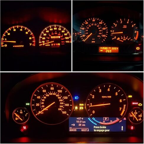 20 قطعة T5 LED لمبات أضواء لوحة القيادة 3030 شرائح 74 37 27 17 2721 بدائل للوحة العدادات ذات القبة الداخلية، 6000 كلفن أبيض in Kuwait