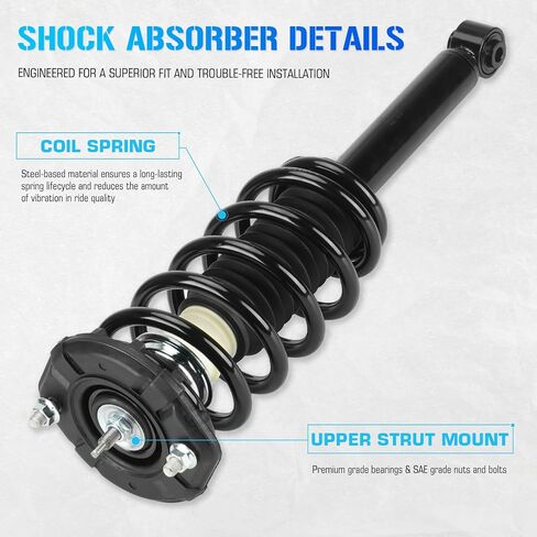 Rear Left & Right Side Strut w/Coil Spring Shock Absorbers for 2000-2001 Infiniti I30, 2002-2004 Infiniti I35, 2000-2003 Nissan Maxima - 171327 181327 (Set of 2) in Saudi Arabia