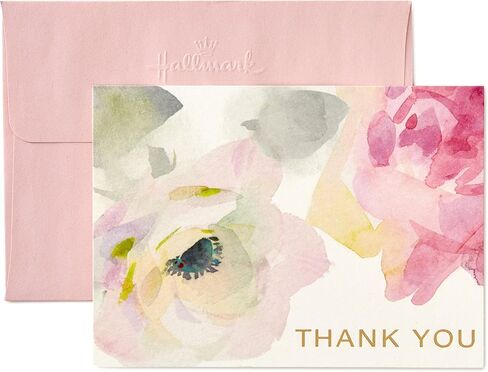 Hallmark Thank You Cards, Watercolor Flowers (10 Cards with Envelopes) in Saudi Arabia