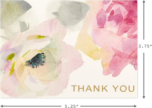 Hallmark Thank You Cards, Watercolor Flowers (10 Cards with Envelopes) in Saudi Arabia