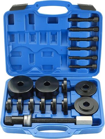 DASBET Front Wheel Drive Bearing Puller | 19PCS Front Wheel Hub Drive Bearing Removal Install Adapter Puller Pulley Service Tool Kit in Saudi Arabia