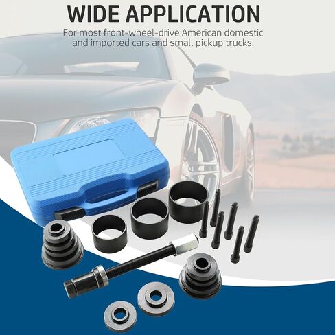 DASBET Front Wheel Drive Bearing Puller | 19PCS Front Wheel Hub Drive Bearing Removal Install Adapter Puller Pulley Service Tool Kit in Saudi Arabia