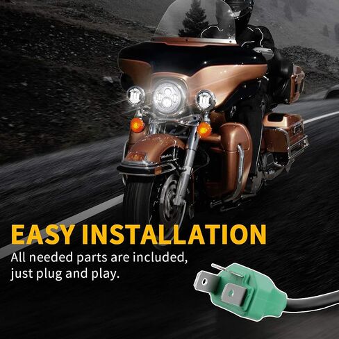 مصباح أمامي LED مقاس 7 بوصة، مصابيح ضباب 4.5 بوصة، عدسات مضادة للخدش، للتجول في Road King Ultra Classic Electra Street Glide Tri CVO Heritage Softail Slim Deluxe Fatboy Chrome in Saudi Arabia