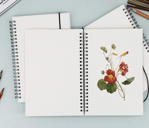 5 عبوات من دفاتر الملاحظات الشبكية ذات الغلاف الصلب الشفاف/مجلات رصاصة، دفاتر ملاحظات لموضوع مذكرات الكتابة، 80 ورقة (160 صفحة) - 8.35 × 5.75 بوصة، مقاس A5. in Kuwait