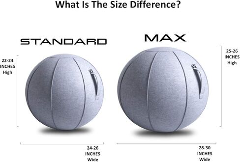 Vivora Luno Exercise Ball Chair, Felt, Max Size (25 to 26 inches), for Home Offices, Balance Training, Yoga Ball in Kuwait