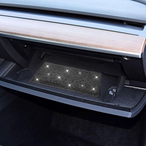 حامل بطاقة تسجيل السيارة والتأمين، منظم صندوق قفازات السيارة من الجلد الطبيعي، ملحقات السيارة اللامعة للنساء من الداخل، حجرة محفظة السيارة لوثيقة رخصة القيادة الأساسية، فضي in Kuwait