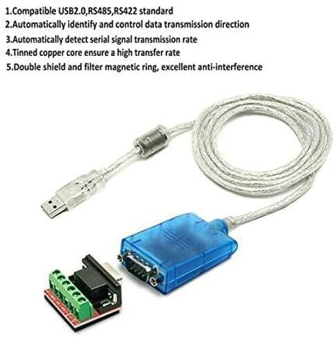 كابل محول USB إلى RS422 RS485 محول المنفذ التسلسلي مع شريحة FTDI يدعم Windows 10 و8 و7 وXP وMac مع حماية ESD (3 أقدام/1 متر) in Kuwait
