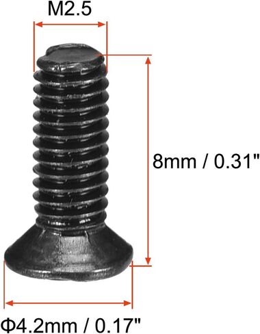 uxcell M2.5 x 10mm Phillips Screw Fastener Black for Laptop PC TV Fan Switch 150pcs in Saudi Arabia