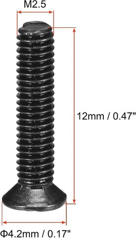 uxcell M2.5 x 10mm Phillips Screw Fastener Black for Laptop PC TV Fan Switch 150pcs in Saudi Arabia