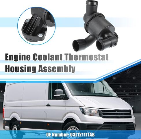 X AUTOHAUX Car Engine Coolant Thermostat Housing Assembly 03L121111AB for VW AMAROK 2HA 2HB S1B S6B S7A S7B 2.0 BiTDI 1968CCM 120KW 163HP Pickup 2010- in Saudi Arabia