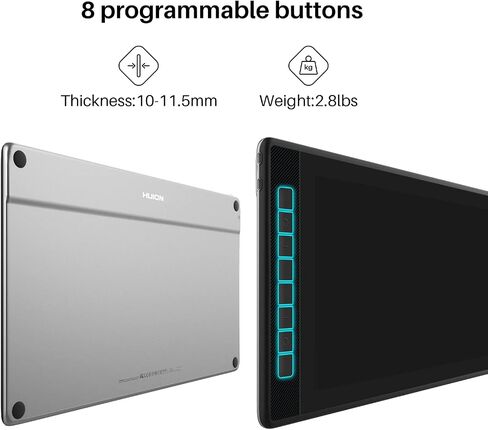 HUION Kamvas Pro 13 2.5K QHD Graphics Monitor Drawing Tablet with Screen QLED Full Lamination Battery-Free Stylus PW517 for Windows PC, Mac, Android, 13.3inch Digital Drawing Pen Display (Renewed) in Saudi Arabia