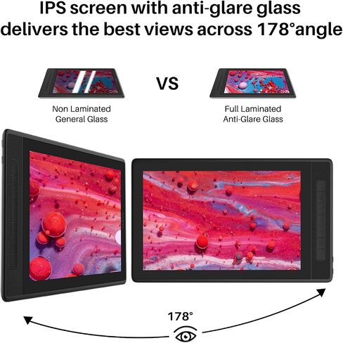 HUION Kamvas Pro 13 2.5K QHD Graphics Monitor Drawing Tablet with Screen QLED Full Lamination Battery-Free Stylus PW517 for Windows PC, Mac, Android, 13.3inch Digital Drawing Pen Display (Renewed) in Saudi Arabia