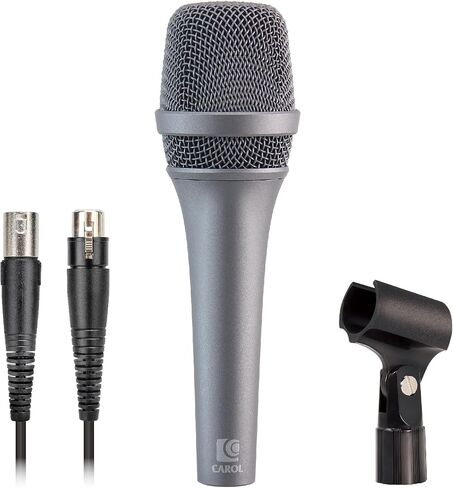 CAROL Dynamic Microphone Vocal with Super-Cardiod Unidirectional, Top Choice for Live Stage Performance Noise Cancelling AHNC Technology, P-1 Grey in Saudi Arabia