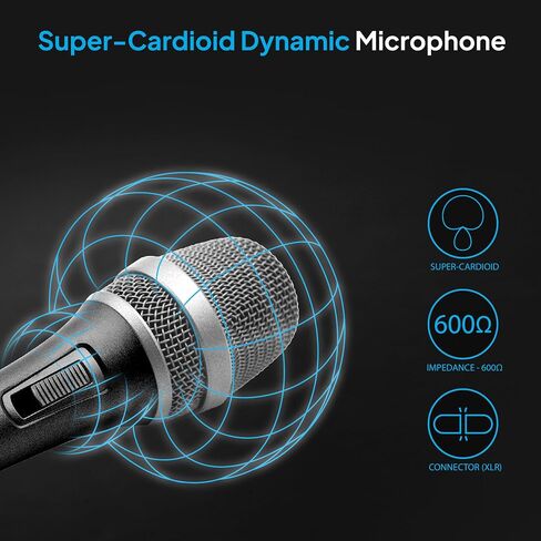 CAROL Dynamic Microphone Vocal with Super-Cardiod Unidirectional, Top Choice for Live Stage Performance Noise Cancelling AHNC Technology, P-1 Grey in Saudi Arabia