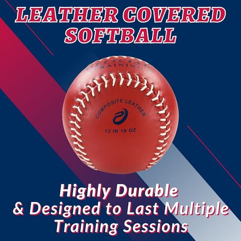 كرة لينة مرجحة من بروناين للرمي والرمي - (كرة 10 أونصة، 30.48 سم) - كرات لينة سريعة الرمي مقاس 30.48 سم أدوات تدريب على رمي الكرة اللينة مع حقيبة كوفي in Kuwait