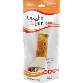 Good 'N' Fun Triple Flavor 8"" Bone