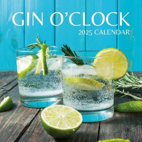 Red Robin 2025 Gin O'Clock Monthly Wall Calendar | 12" x 24" Open | Premium Thick & Sturdy Paper | Hangable 12 Month Calendar | Plastic Free | 4 Month Transition Page for 2024