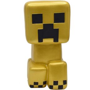 Minecraft Gold Creeper Mega SquishMe - Perfect for Party Favors, Classroom Prizes, Stress Relief Toys, Fidget and Treasure Boxes - Minecraft Figures, Squishy Animals & Small Toys