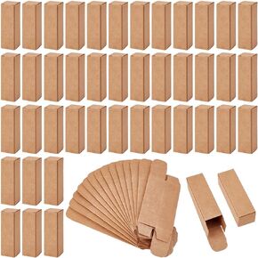 BENECREAT 60Pcs Black Kraft Paper Lipstick Boxes, 0.9x0.9x3.1 inch Perfume Essence Oil Packaging Cases for Lip Gloss, Small Fragrance Essential Oil, Small Gifts