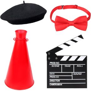 Yewong 4 Pieces Kids Director Costume Accessories Set for Filmmaker Awards Career Day Dress up Movie Night Party Supplies