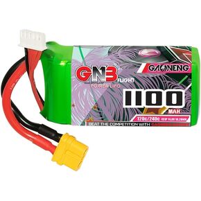 GAONENG GNB LiPo Battery 6S 1100mAh 22.2V 120C Long Range Free Style Drone FPV XT60 Connector