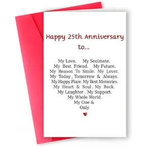 Happy 15 Years Anniversary Card for Him Her,Romantic 15th Wedding Gifts for Husband Wife,Sweet 15th Anniversary Card for Women Men Couple