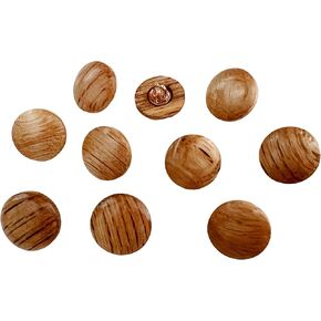 PEPPERLONELY 10PC 20mm Natural Wood Buttons with Shank Sew on Buttons for Coat Jacket Jeans Sewing Buttons, 13/16 Inch