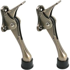 2 Pcs Kickdown Door Stops/Spring Loaded Telescopic Door Stopper for Kick Down Door Home Decoration, Vintage Bronze