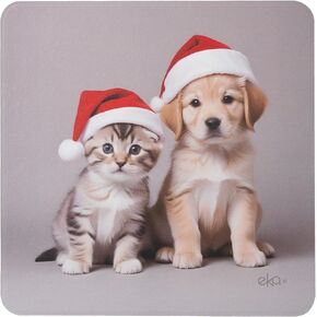 SenseAGE Slim Mouse Pad for Home/Office - Holiday Santa Mouse mat, Full Print Santa Mouse Pad, Non-Slip Lightweight&Precision-Optimized Portable Christmas Pink Mouse Pad, 8.66" x 8.66" (Jolly Santa) in Kuwait