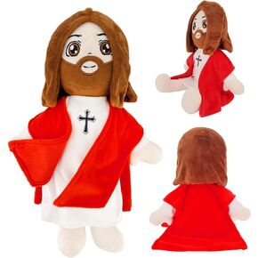 Jesus Plush Doll My Friend Jesus Stuffed Plush Toy 13'' Figure Christmas Plush for Church Sunday Religious Easter Baptism Decoration Doll