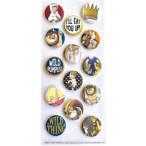 Paper House Productions Where the Wild Things Are Soft Puffy Sticker Sheet for Crafts, Scrapbooking & Collecting - Character Shaped