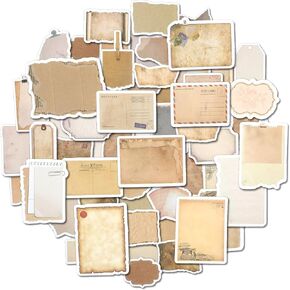 TIESOME Vintage Scrapbook Paper Stickers, 80 Pcs Scrapbooking Sticker Book Aesthetic Junk Journal Supplies DIY Decoupage Paper Accessories Stickers Craft Kits for Album Diary Notebook Journal