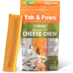 Yak & Paws Yak Cheese Dog Chew - Jumbo (7.1-8.1 oz) 1 chew/Pack
