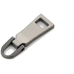 1 Pc Zipper Pull Replacement, Metal Zipper Puller Zip Slider Extender Sewing Supplies Handle Mend Fixer for Suitcase Luggage Backpack Jacket Boots (M) (Black)