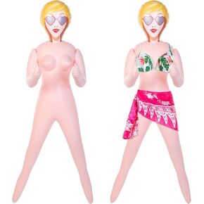 Liliful 59 Inch Blow up Doll Inflatable Bachelors Party Accessories No Moving Parts Doll Funny Inflatable Dress up Gift Party Prank Gag Gift Holiday Decoration(Alice)