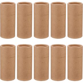 MAGICLULU 10pcs Kraft Paper Essential Oil Packaging Bottle Empty Kraft Paper Jar Tube Cardboard Tea Storage Bottle for Candy Coffee Aromatherapy Gift Packaging Boxes (100ml)