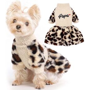 Dog Sweater Dog Winter Clothes for Small Dogs Boy Girl Fall Dog Dress Warm Fleece Chihuahua Yorkie Teacup Dog Sweaters Dresses Dog Sweater for Small Dogs Girl Cat Sweaters, Green Plaid, M