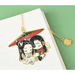 Mo Dao Zu Shi Anime Bookmark, Grandmaster of Demonic Cultivation Wei Wuxian Metal Hollowing Bookmark Pendant Vintage Tassel Pagination Mark Book Accessories Office Products