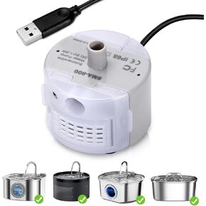 Stainless Steel Cat Water Fountains Pump,Ultra-Quiet Replacement Pump for Pet Water Fountains