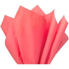 Flexicore Packaging Coral Pink Gift Wrap Tissue Paper Size: 15 Inch X 20 Inch | Count: 100 Sheets | Color: Coral Pink