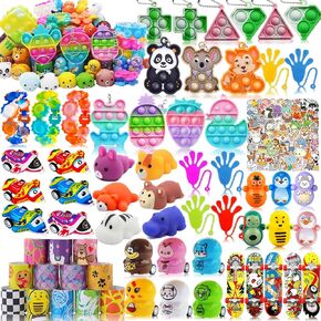 126 PCS Party Favors for Kids, Treasure Box Toys for Kids Classroom Prizes, Birthday Goodie Bags Stuffers, Pinata Filler, Treasure Chest, Prize Box Toys for Boys Girls 4-8
