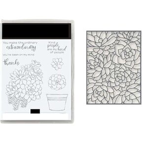 Simply Succulents Metal Cutting Dies and Stamps DIY Scrapbooking Dies Paper Cards Stencil Embossing Decorative Craft Handmade